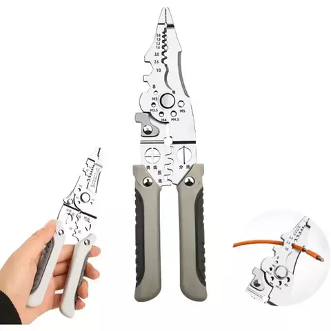 Alicate de Crimpagem Multifuncional Decapagem Descascadores de Fio Torção Separação Fios Crimpador