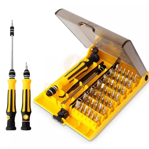 Maleta Kit de Chaves com 45 peças para Manutenção TE-6089 com Ímã Pinça e Chave Resistente