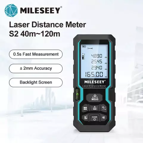 Medidor De Distância A Laser De Alta Precisão 100M m/in/ft + Mileseey