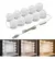 Luces LED para Espejo Vanity – Kit de 10 Bombillas Regulables con Ventosa - Cofre Magico