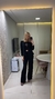 Conjunto Casaco laço cintura alta - PRETO - Glam Chic