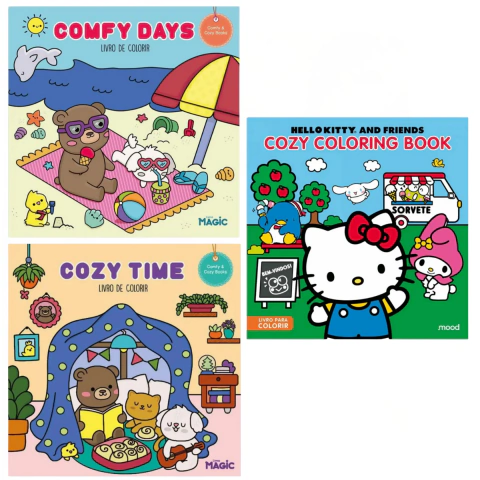 Kit com 3 Livros para Colorir - Magic Kids - comprar online