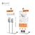 Cabo Premium - Luxury Acrylic - Branco - 1m - USB x Micro USB V8 (CB-209 V) - Tech Tem Variedades