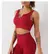 Conjunto de esporte sem costura de duas peças top de culturas sutiã - Essência Bela