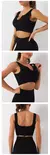 Conjunto de esporte sem costura de duas peças top de culturas sutiã - comprar online