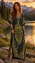Kaftan Longo Feminino Estampa Étnica Boho Chic Tamanho Único