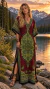 Vestido Kaftan Longo Feminino Estampa Étnica Boho Chic Tamanho Único