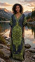 Kaftan Longo Feminino Estampa Étnica Boho Chic Tamanho Único na internet
