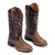 Imagem do Bota Texana Feminina Em Couro Coração Preto