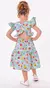 Vestido Infantil Estampado Beatriz em Tricoline - comprar online