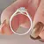 Conjunto de Anel de Casamento Feminino, 2 Peças, Prata Esterlina 925. na internet