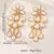 Brincos de flor de pérolas de imitação francesa design retrô brincos exagera - Valentina Store