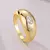 Anel Bold Banho 18k com Pedra Oval Moissanite - Valentina Store