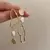 Brincos Moda Minimalista Assimétrico longo Barroco Com Pérolas - Valentina Store