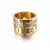 Anel de Algarismos Romanos de Três Camadas Dourado - comprar online