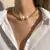 Imagem do Choker Corrente Cubana Detalhe em Pérolas