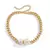 Choker Corrente Cubana Detalhe em Pérolas - comprar online