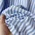 Elegância Despojada à Francesa: Camisa Listrada de Linho Puro Azul Confortável - Flev d'Or