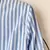 Elegância Despojada à Francesa: Camisa Listrada de Linho Puro Azul Confortável