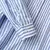 Elegância Despojada à Francesa: Camisa Listrada de Linho Puro Azul Confortável