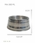 Comedouro e bebedouro pesado de alumínio mini, com capacidade de 300 ml e dimensões de 6 cm de altura e 13,5 cm de diâmetro.
