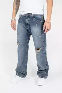 JEANS MOM AZUL OXIDO
