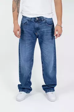 JEANS MOM AZUL LISO
