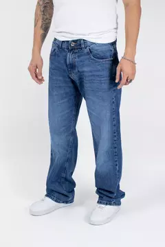 JEANS MOM AZUL LISO - Valentine