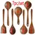 Conjunto de utensílios de cozinha de madeira 1-9 tamanhos - LojasMaisVoce