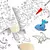 rolo de desenho 90cm para colorir desenhos infantil - loja online