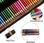 Conjunto de lápis coloridos de 50/72 peças com estojo de lona enrolável na internet