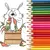 Conjunto de lápis coloridos de 50/72 peças com estojo de lona enrolável - loja online