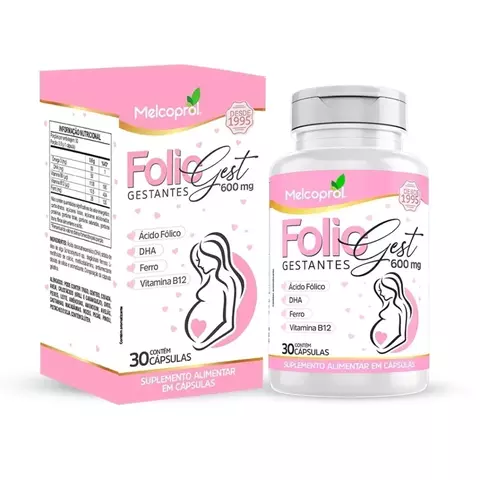 Folic Gest 600mg - 30 cápsulas - comprar online