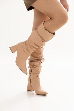 Bota cano médio caramelo - comprar online