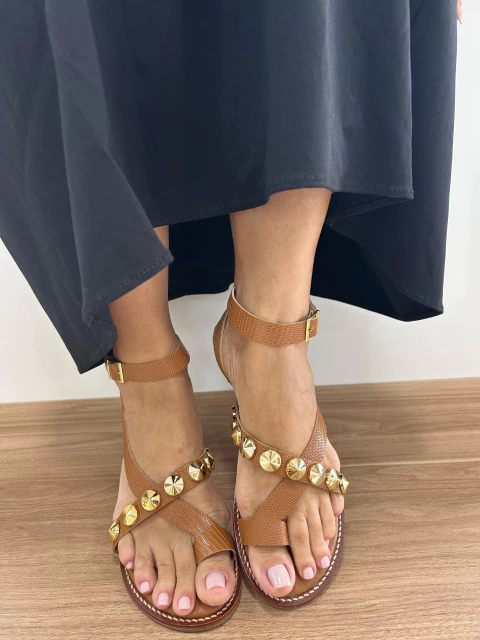 Rasteira Ana Marrom - comprar online