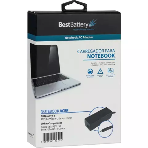 Fonte Carregador para Notebook Acer Aspire A515-54 - comprar online
