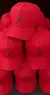 Boné Snapback Afri.co - Letter - Vermelho com logo Preto - Jean Perfeito