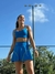 Conjunto Happy Stone azul e amarelo na internet