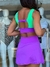 Conjunto Sunset Roxo e verde