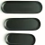 Bandeja Ovalada Medium Black 37 cm x12.5 cm - comprar online