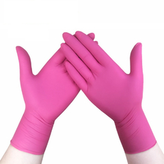 Luva Nitrilica Rosa Pink 100 unidades - loja online