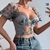 Top Blusa Remera Con Manga Mariposa - MIC
