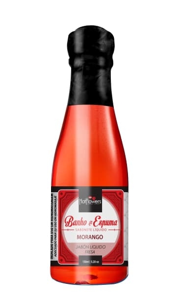 Sabonete Líquido Banho & Espuma Morango 150Ml Hot Flowers