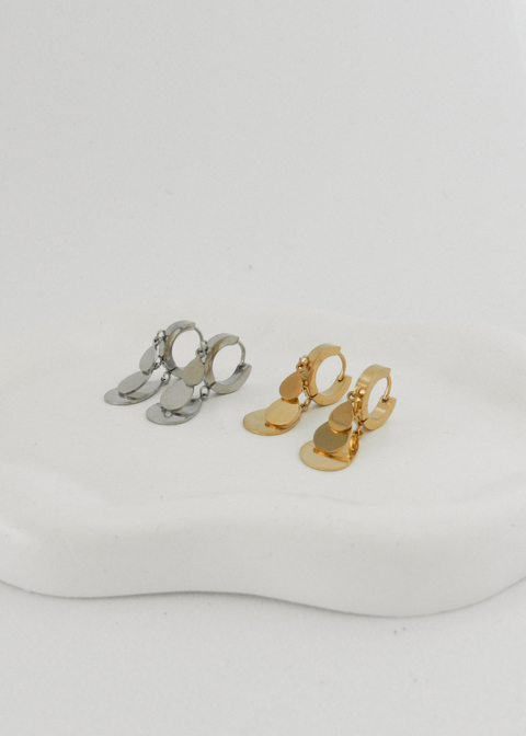 Brinco Argola Gotas Tripla Aço Inoxidável - comprar online