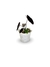 Inhame Preto - Vaso Elegance Floral - Branco Carrara