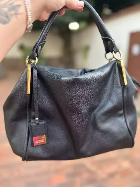 Bolsa Cori Original – Couro Preto Clássico