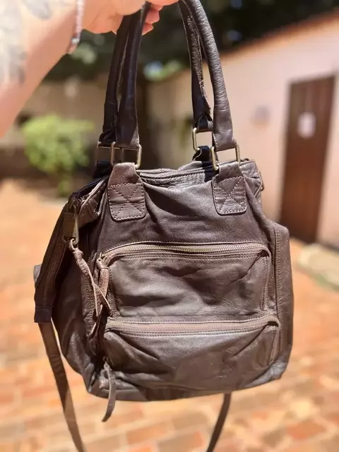 Bolsa Marc New York by Andrew Marc – Couro Marrom Café (Grande)