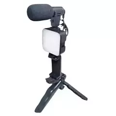 tripode mesa o mano con mic luz - comprar online