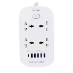 ZAPATILLA PROLONGADOR ELECTRICA 2 METROS CON 4 TOMAS 220+ 5 USB 4.1A + 1 TIPO C - comprar online