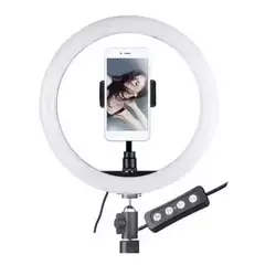 FLASH ARO LED 33CM REGULADOR INTENSIDAD CALIDO FRIO CELULAR SELFIE SIN TRIPODE - comprar online